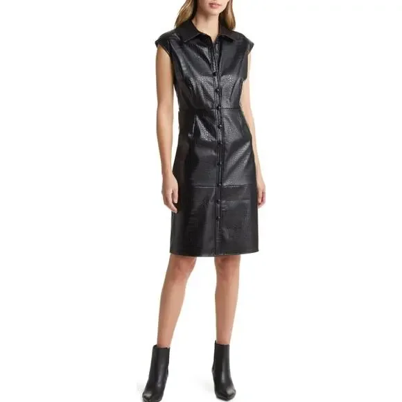 chinese dress ladies Leather Choker Dress – L'école Des Femmes
